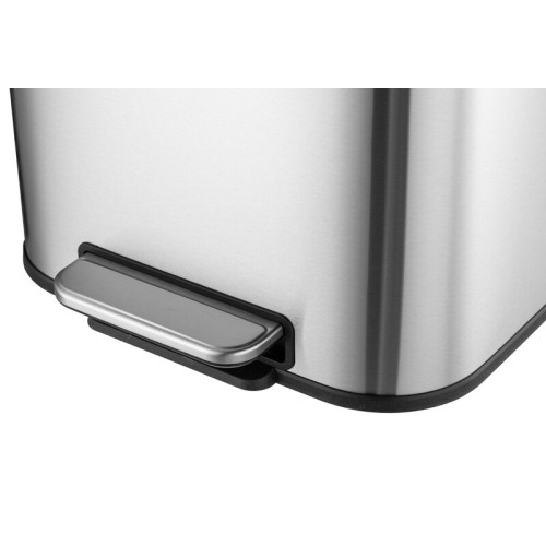 Відро для сміття з плавним закриттям прямокутне Mixxus Cubic-TC0112 SS Color 12л колір нержавіюча сталь (MI7089)