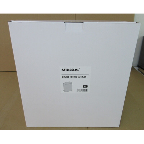 Відро для сміття з плавним закриттям прямокутне Mixxus Diverse-TC0312 SS Color 12л колір нержавіюча сталь (MI7090)