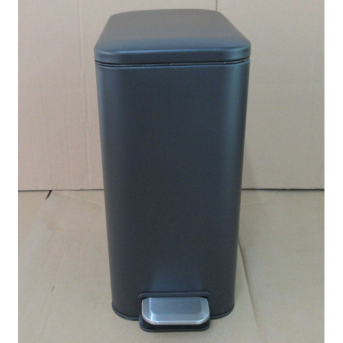 Відро для сміття з плавним закриттям прямокутне Mixxus Diverse-TC0312 Black 12л колір чорний (MI7091)