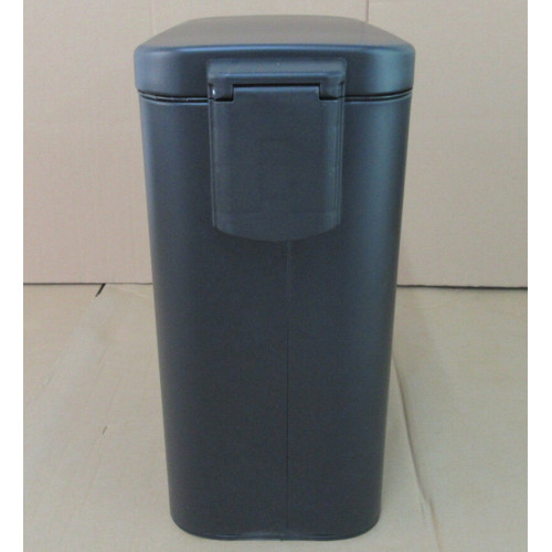 Відро для сміття з плавним закриттям прямокутне Mixxus Diverse-TC0312 Black 12л колір чорний (MI7091)
