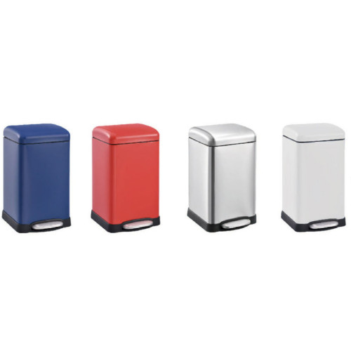 Відро для сміття з плавним закриттям квадратне Mixxus Style-TC0106 SS Color 6л колір нержавіюча сталь (MI7092)