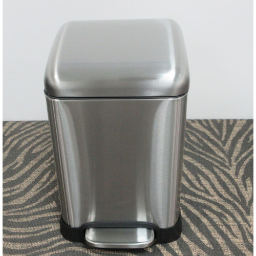 Відро для сміття з плавним закриттям квадратне Mixxus Style-TC0106 SS Color 6л колір нержавіюча сталь (MI7092)
