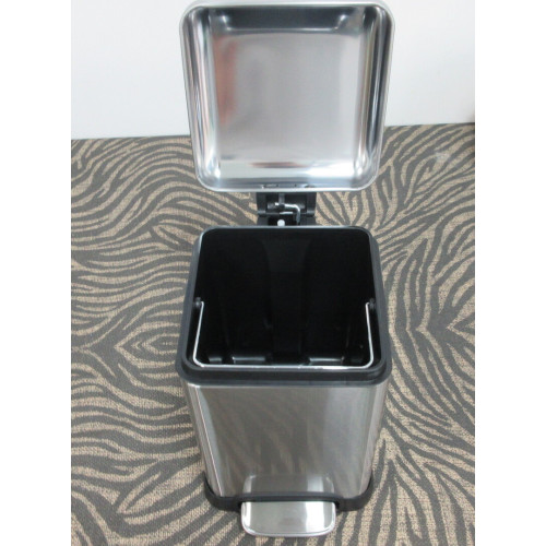 Відро для сміття з плавним закриттям квадратне Mixxus Style-TC0106 SS Color 6л колір нержавіюча сталь (MI7092)