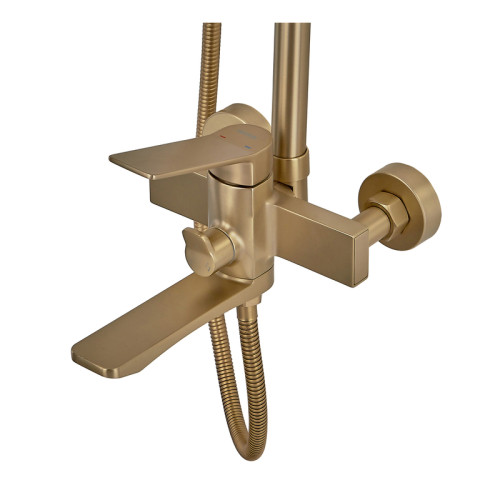 Душевая колонна MIXXUS WILSON 009-J BRUSHED GOLD со смесителем (Цвет матовое золото) (MI7124)