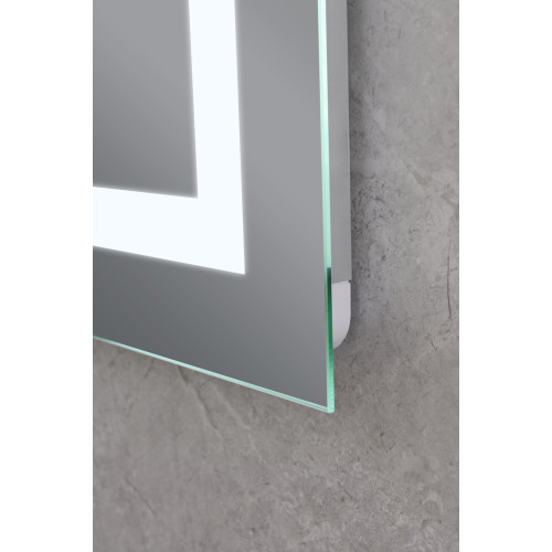 Дзеркало Mixxus HARD MR06-60x80-CASE з Led Touch, Anti-fog, димером, регулятором яскравості, годинником (MI7157)