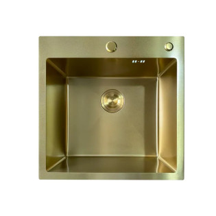 Мийка Mixxus MH5050 Micro Decor Brushed Gold (3.0/0.8) з нерж. сталі (колір матове золото) (MI8214)