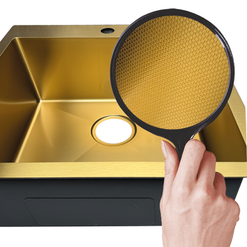 Мойка Mixxus MH5050 Micro Decor Brushed Gold (3.0/0.8) из нерж. стали (цвет матовое золото) (MI8214)
