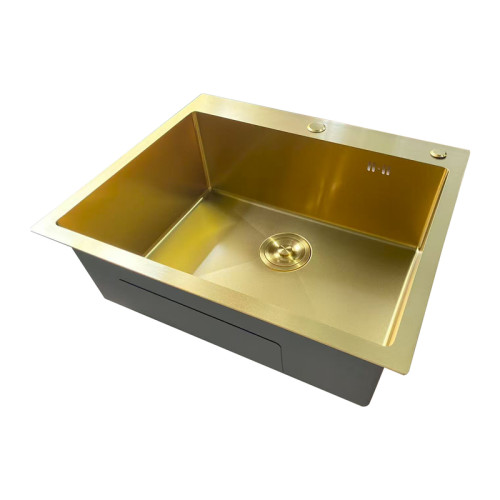 Мийка Mixxus MH6050 Micro Decor Brushed Gold (3.0/0.8) з нерж. сталі (колір матове золото) (MI8222)