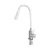 Смеситель для кухни MIXXUS SUS-011-T REFL.WHITE с гибким изливом из нерж. стали SUS304 (Цвет нерж+излив белый) (MI8228)