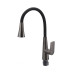 Змішувач для кухні MIXXUS PREMIUM MATIS 011-T NUT GRAPHITE REFL.BLACK (Колір графіт + силік. вилив чорний) (MI8268)
