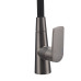 Змішувач для кухні MIXXUS PREMIUM MATIS 011-T NUT GRAPHITE REFL.BLACK (Колір графіт + силік. вилив чорний) (MI8268)