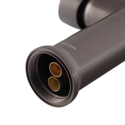 Змішувач для кухні MIXXUS PREMIUM PULL 017 GRAPHITE REFL.BLACK (Колір графіт + силік. вилив чорний) (MI8278)