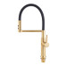 Змішувач для кухні MIXXUS PREMIUM PULL 017 BRUSHED GOLD REFL.BLACK (Колір матове золото+силік. вилив чорний) (MI8280)