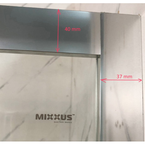 Душова кабіна без піддону MIXXUS PREMIUM QUADRO SC01-90x90x195-TR BLACK прозоре скло 6мм (MI8292)