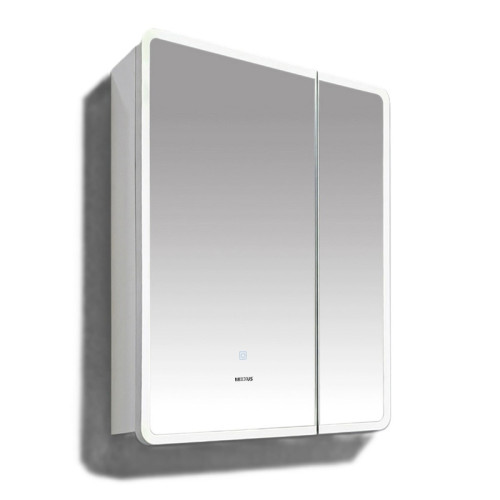 Дзеркальна шафка MIXXUS PREMIUM OLIVARY CM01-60x70x13 з LED Touch, димером, реєстр. яскравості (MI8294)