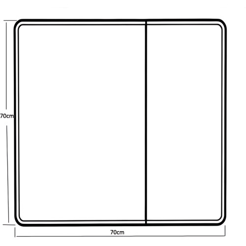 Дзеркальна шафка MIXXUS PREMIUM OLIVARY CM01-70x70x13 з LED Touch, димером, реєстр. яскравості (MI8295)