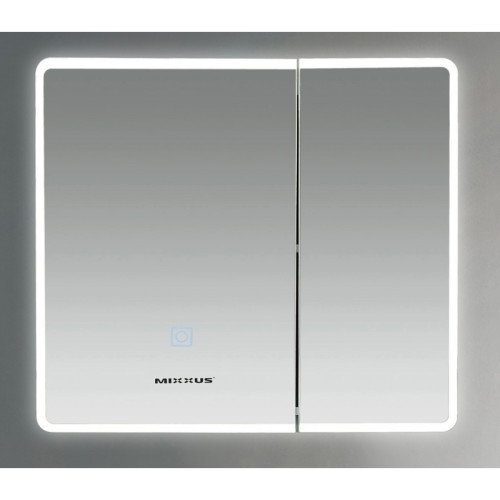 Дзеркальна шафка MIXXUS PREMIUM OLIVARY CM01-70x70x13 з LED Touch, димером, реєстр. яскравості (MI8295)