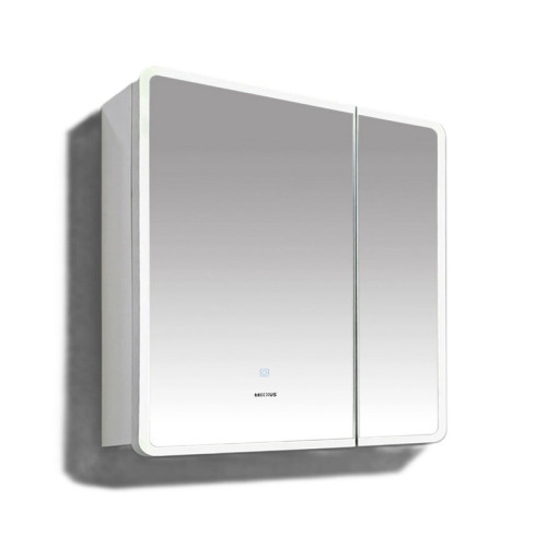 Дзеркальна шафка MIXXUS PREMIUM OLIVARY CM01-70x70x13 з LED Touch, димером, реєстр. яскравості (MI8295)