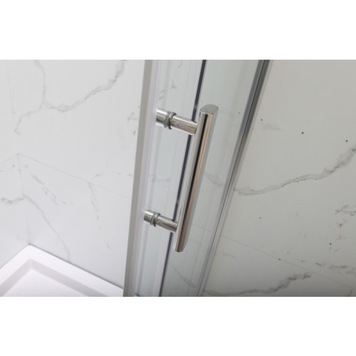 Душова кабіна з низьким піддоном MIXXUS HARD SCT01-100x90x198-TR CHROME прозоре скло 5мм NEW (2 ящ) (MI8368)