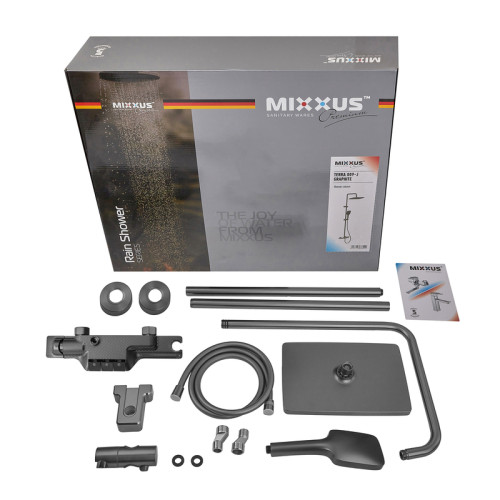 Душова колона із змішувачем MIXXUS PREMIUM TERRA 009-J GRAPHITE (колір графіт) (MI8385)