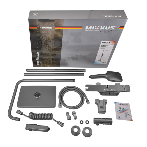 Душова колона із змішувачем MIXXUS PREMIUM TERRA 029-J GRAPHITE (колір графіт) (MI8386)