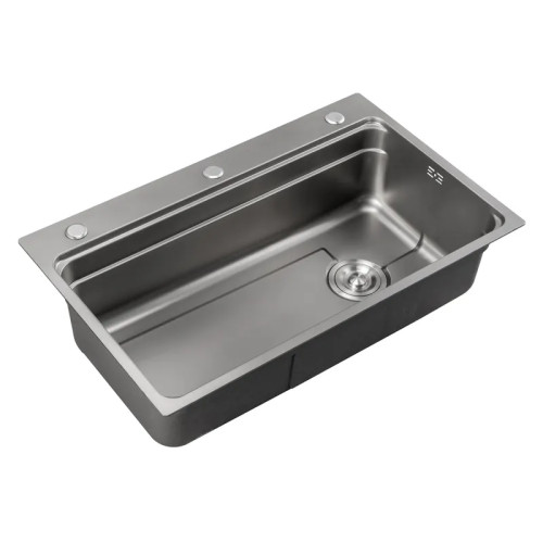Мийка з нержавіючої сталі Mixxus MS6846-Set-01 Micro Decor Graphite (3.0/0.8) комплект (графіт) (MI8388)