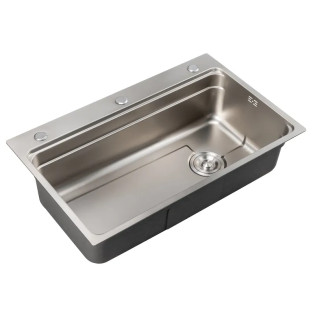 Мийка з нержавіючої сталі Mixxus MS7546-Set-01 Micro Decor SS Color (3.0/0.8) комплект (нерж.) (MI8391)