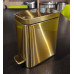 Відро для сміття з плавним закриттям прямокутне Mixxus Premium Quadro-TC0105 Brushed Gold 5 л (колір матове золото) (MI8394)