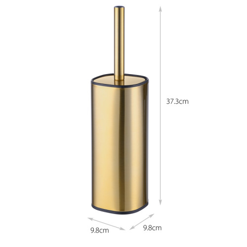 Єршик для унітазу для підлоги Mixxus Premium Quadro-TB0201 Brushed Gold (колір матове золото) (MI8395)