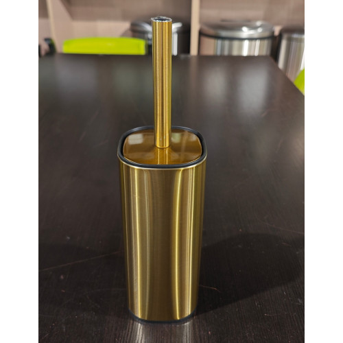 Єршик для унітазу для підлоги Mixxus Premium Quadro-TB0201 Brushed Gold (колір матове золото) (MI8395)