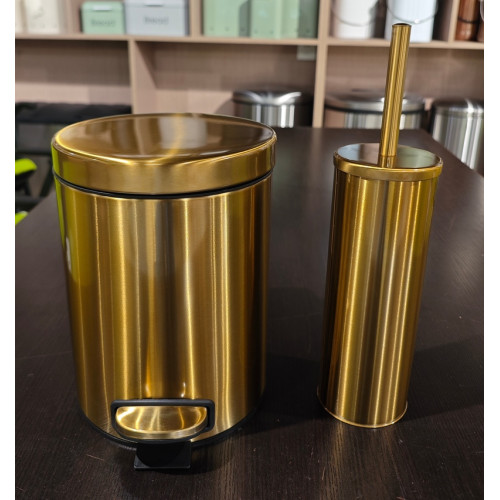 Йоршик для унітазу підлоговий Mixxus Ellipse-TB0202 Brushed Gold (колір матове золото) (MI8401)