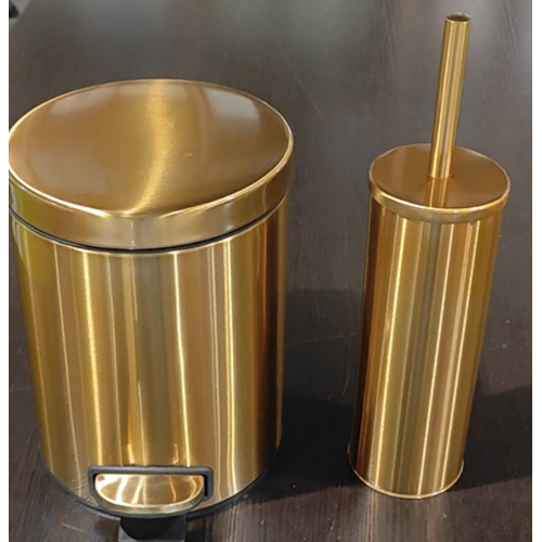 Йоршик для унітазу підлоговий Mixxus Ellipse-TB0202 Brushed Gold (колір матове золото) (MI8401)