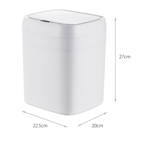 Відро для сміття сенсорне прямокутне Mixxus Wave-TC0212 White 12 л (колір білий) (MI8403)