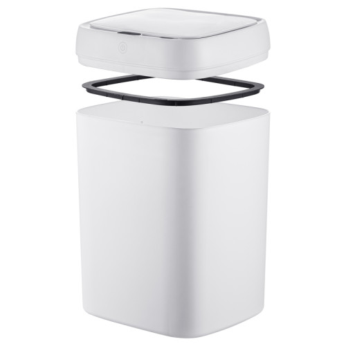 Відро для сміття сенсорне прямокутне Mixxus Wave-TC0314 White 14 л (колір білий) (MI8404)