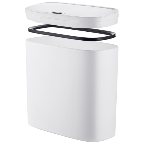 Мусорное ведро сенсорное прямоугольное Mixxus Wave-TC0414 White 14 л (цвет белый) (MI8405)