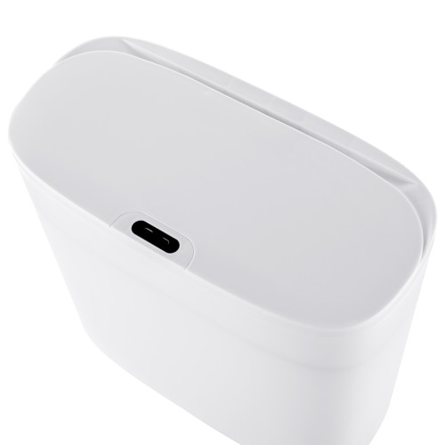 Мусорное ведро сенсорное прямоугольное Mixxus Wave-TC0414 White 14 л (цвет белый) (MI8405)