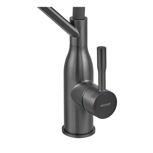 Змішувач для кухні MIXXUS PREMIUM GRAVITY 017 NUT GRAPHITE REFL.GRAY (Колір графіт+силік. вилив сірий) (MI8409)
