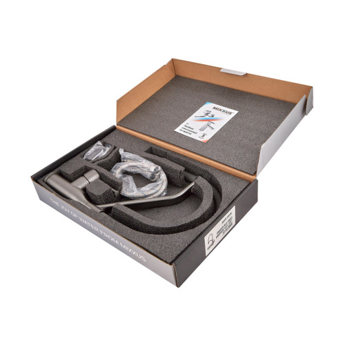 Змішувач для кухні MIXXUS PREMIUM GRAVITY 017 NUT GRAPHITE REFL.GRAY (Колір графіт+силік. вилив сірий) (MI8409)
