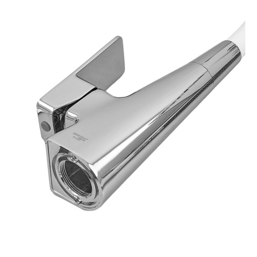 Змішувач для кухні MIXXUS ETNA 014-T NUT REFL.WHITE (Колір хром+силіконовий вилив білий) (MI8421)