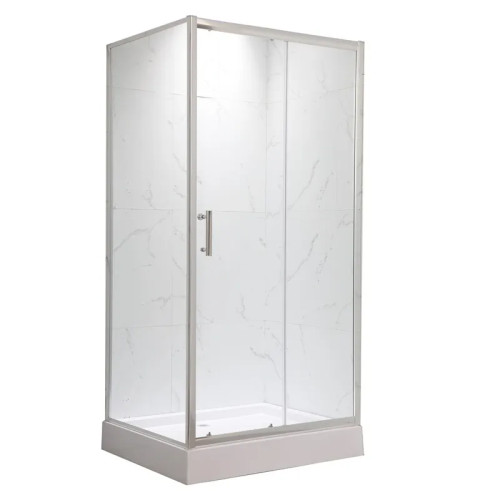 Душова кабіна з низьким піддоном Mixxus HARD SCT01-120x80x198-TR Chrome NEW прозоре скло 5мм (MI8428)
