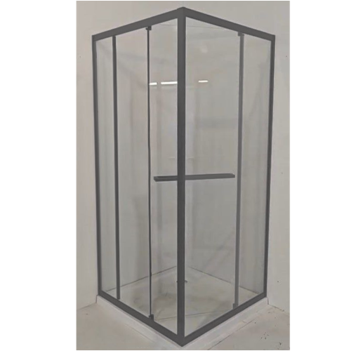Душова кабіна з низьким піддоном Mixxus Style SCT01-90x90x200-TR Graphite прозоре скло 6мм (MI8432)