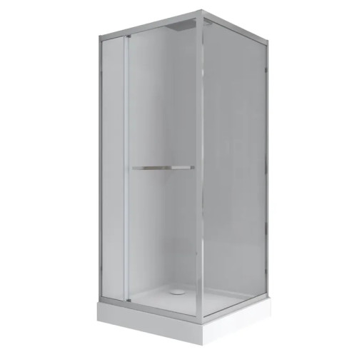 Душова кабіна з низьким піддоном Mixxus Style SCT01-90x90x200-TR Chrome прозоре скло 6мм (MI8433)