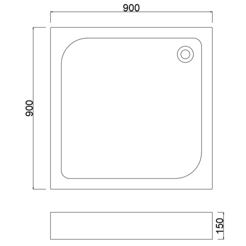 Душова кабіна з низьким піддоном MIXXUS STYLE SCT01-90x90x200-TR CHROME прозоре скло 6мм (MI8433)