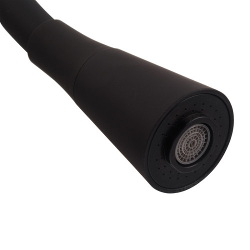 Змішувач для кухні з нерж. сталі SUS304 MIXXUS SEO-011-T GRAPHITE REFL.BLACK (Колір графіт + силік. вилив чорний) (MI8434)