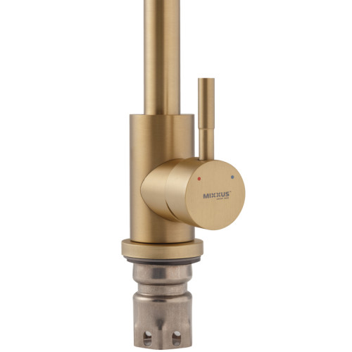 Змішувач для кухні MIXXUS SUS-011 BRUSHED GOLD з нерж. сталі SUS304 (Колір матове золото) (MI8435)