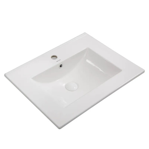 Раковина мебельная Mixxus Premium CUBIC-1501 610х460х170mm с отверстием под смеситель и переливом (MP6495)
