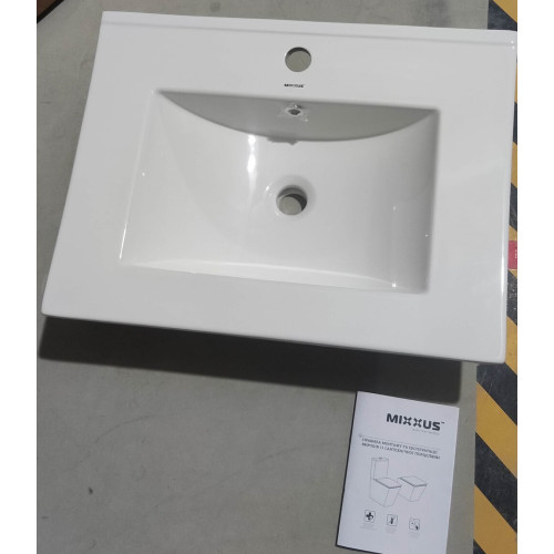 Раковина мебельная Mixxus Premium CUBIC-1501 610х460х170mm с отверстием под смеситель и переливом (MP6495)