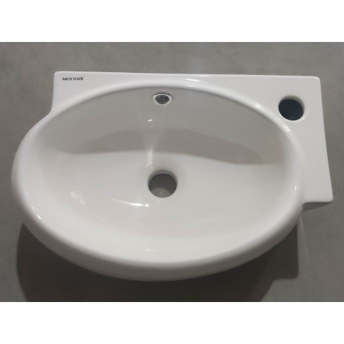 Раковина підвісна MIXXUS PREMIUM DIVERSE-1201-L 400х215х140mm (отвір під змішувач, перелив) (MP6507)