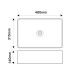 Раковина накладна Mixxus Premium QUADRO-0208 MARBLE 480х315х140mm з переливом (MP6518)