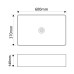 Раковина накладна Mixxus Premium QUADRO-0209 600х370х140mm з переливом (MP6522)